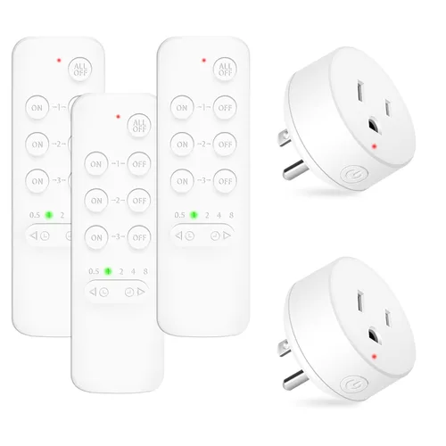 Miniatura 73 de NineLeaf Interruptor de salida remoto inalámbrico, interruptor de lámpara remoto, interruptor decorativo de enchufe de luz de encendido y apagado