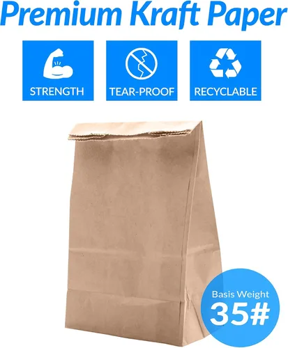 Miniatura 3 de Reli. Bolsas de papel marrón 500 unidades Bolsas de almuerzo de papel ideales para almuerzos pequeños y manualidades Perfecto para sándwiches