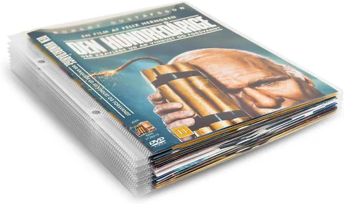Miniatura 2 de Paquete de almacenamiento de oficina 3L con 100 bolsillos + 4 carpetas de DVD, transparente/negro