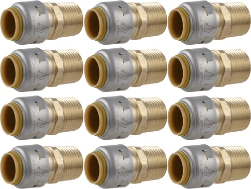 Miniatura 10 de SharkBite Max Adaptador MNPT de 1/2 pulgada, conexión a presión, accesorio de plomería de latón, tubo PEX, cobre, CPVC, PE-RT, HDPE, UR120A
