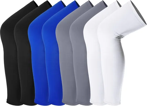 Miniatura 12 de Tatuo Mangas de Compresión para Piernas Manga Larga hasta la Rodilla Protección UV para Hombres y Mujeres Deporte Baloncesto Fútbol Americano