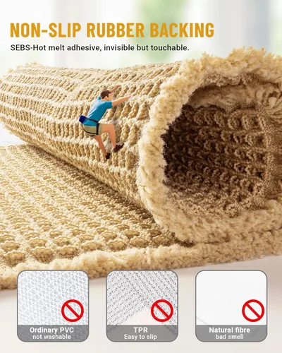 Miniatura 5 de Furicher Juego de alfombras de baño grandes con diseño de gofre, antideslizantes, ultra absorbentes, para decoración de baño, juego de alfombras
