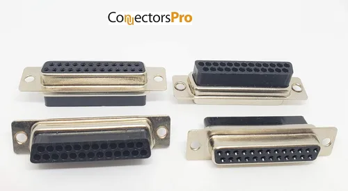 Miniatura 5 de Kit de conector hembra DB25, 4 juegos con capuchas y 100 pines, RS232 D-Sub 25P tipo crimpado