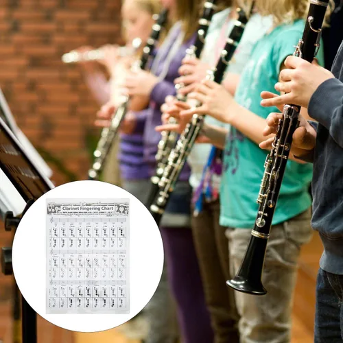 Miniatura 2 de Carta de dedos para clarinete, gráfico de dedos para clarinete, póster para principiantes, gráfico de entrenamiento de acordes con dedos, póster