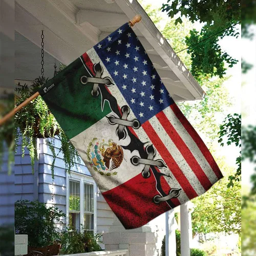 Miniatura 3 de FLAGWIX Banderas mexicanas – Bandera estadounidense LHA758F, bandera de casa (29.5 x 39.5 pulgadas) – Banderas de jardín de casa de Estados Unidos