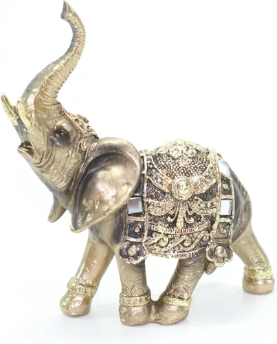 We Pay Your Sales Tax Feng Shui 4.5 pulgadas bronce elefante tronco estatua riqueza suerte figura regalo decoración del hogar
