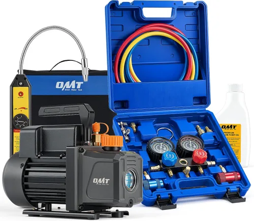 Miniatura 11 de Orion Motor Tech A2L Bomba de vacío y juego de medidores para aire acondicionado, para sistemas R1234yf R32 R134a R410A con bomba de vacío a prueba