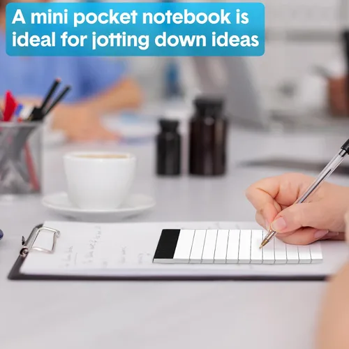 Miniatura 6 de PerKoop Paquete de 100 blocs de notas pequeños de 3 x 5 pulgadas, mini bloc de notas legales con 30 hojas de repuesto para tomar notas, suministros
