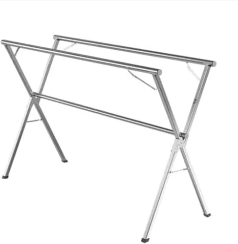 Solución de secado que ahorra espacio, estante ajustable de acero inoxidable, diseño plegable de alta resistencia para apartamentos y hogares (94 94