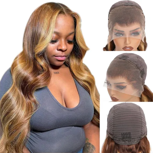 Miniatura 28 de Aaliweya Peluca de encaje frontal 360 HD con encaje frontal 360, peluca de cabello humano para mujer, densidad 180, prearrancada, sin pegamento, 1B