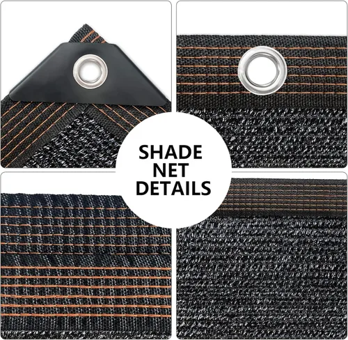 Miniatura 5 de Shade-Cloth - Lona de malla con ojales, 85-90 % para plantas de jardín, 7 x 7 pies, toldo para pérgola al aire libre, patio, flores, césped