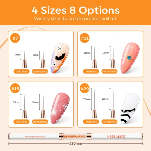 Miniatura 2 de modelones Pinceles de arte de uñas con esmalte de uñas de gel floreciente, kit de diseño de uñas de mármol transparente de 0.5 fl oz, accesorios