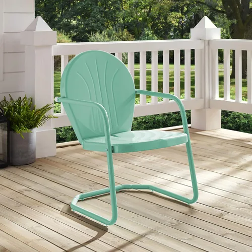 Miniatura 8 de Crosley Furniture CO1001A-AQ Griffith - Silla retro de exterior, de metal