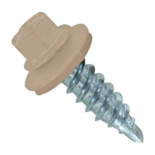 Miniatura 32 de Fasteners Plus ST Fastening Kwikseal Woodbinder Tornillos de Metal a Madera #10 X 1 Burgundy con Arandela de Goma EPDM, 250 Unidades - Diseñados
