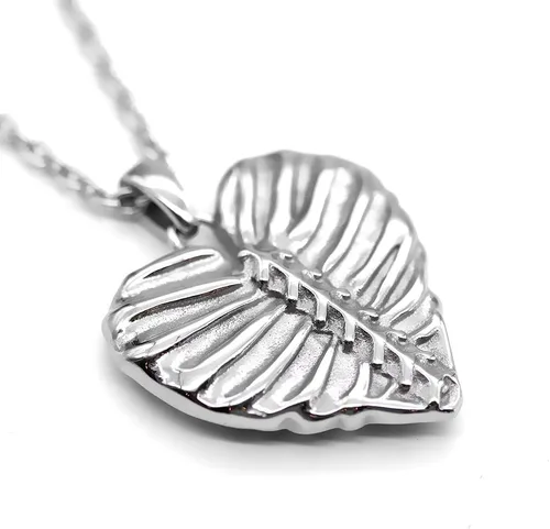 Miniatura 4 de Controse Collar de corazón de caja torácica de acero inoxidable plateado de 17 a 19 pulgadas con cadena ajustable, Acero inoxidable