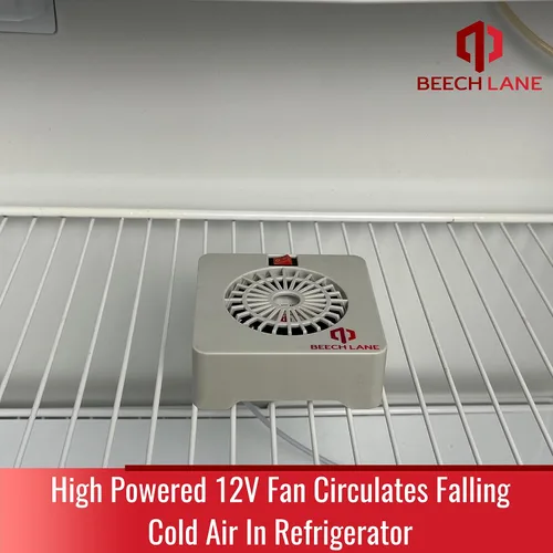 Miniatura 3 de Beech Lane Ventilador de refrigerador RV de 12 V, conexión por cable que proporciona energía constante, sin baterías, más salida de aire que