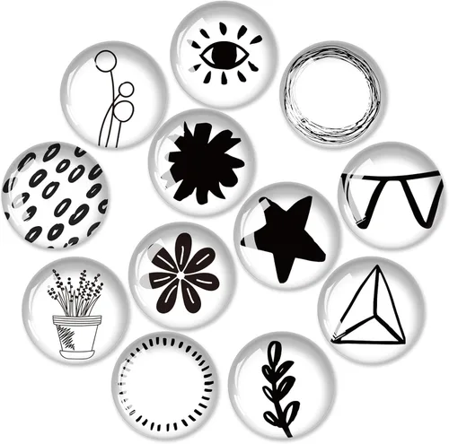 Miniatura 16 de 12 unidades de imanes magnéticos de vidrio para nevera, imanes de cristal para nevera, decoración de imanes fuertes para nevera, imanes fuertes