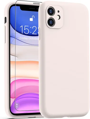 Miniatura 42 de DEENAKIN Funda de silicona compatible con iPhone 12 con protector de pantalla, mejora la protección de la cámara, funda protectora suave y flexible