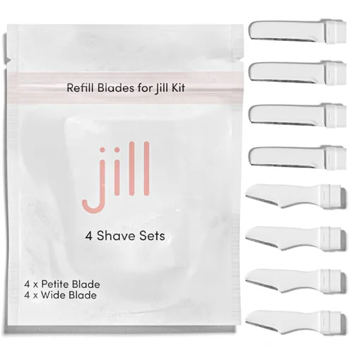 Jill Dermaplane - Recambios de maquinilla de afeitar para mujer, 8 cuchillas de afeitar faciales de un solo uso para depilación facial y