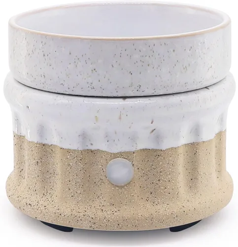 VICTORIA AROMA Calentador de cera de cerámica para derretir – Calentador de cera eléctrico 3 en 1 sin humo y sin llama, calentador de velas fácil de