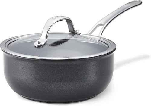Miniatura 9 de Anolon X SearTech - Saucier antiadherente de aluminio con tapa, 2.5 cuartos de galón, gris súper oscuro