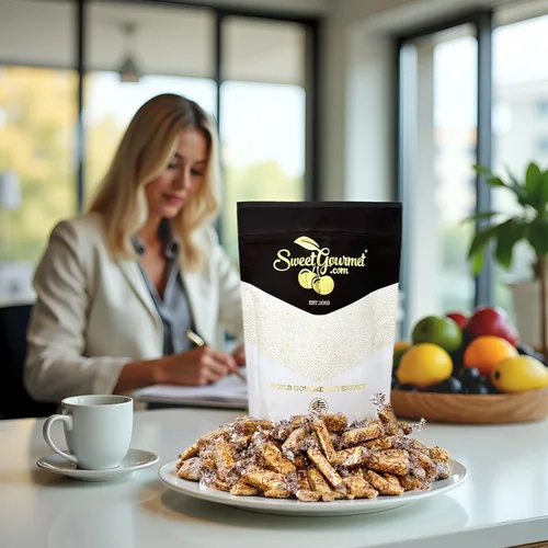 Miniatura 8 de SweetGourmet - Barras de sésamo tostadas con miel, dulces totalmente naturales, bocados crujientes envueltos, 1 libra