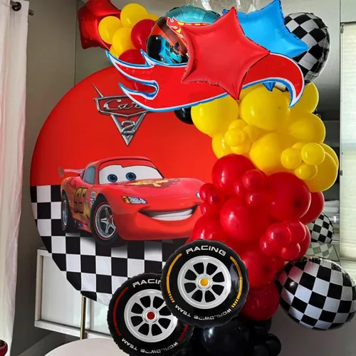 Miniatura 3 de 6 globos temáticos de autos calientes/decoración de fiesta de cumpleaños para baby shower