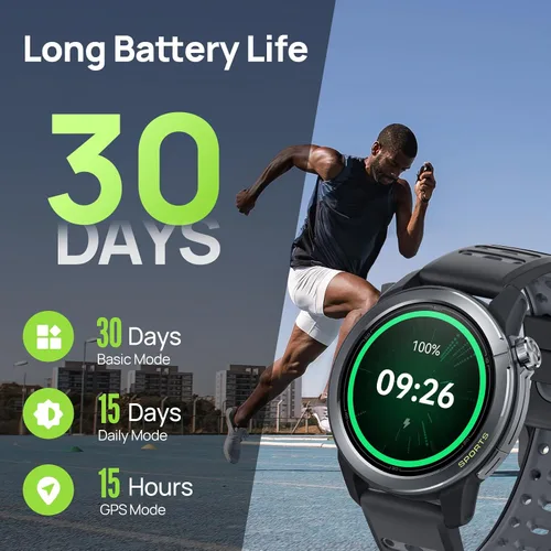 Miniatura 6 de mibro GS Active2 - Reloj inteligente GPS para correr con AMOLED de 1.811 in, ligero y batería de 15 días, soporta planes de funcionamiento y GNSS