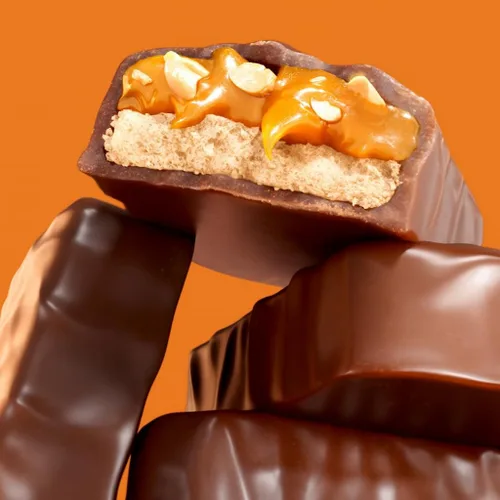Miniatura 4 de UNREAL Barras de turrón de cacahuete con caramelo y chocolate oscuro, 70% ingredientes orgánicos, comercio justo, sin OMG, sin jarabe de maíz