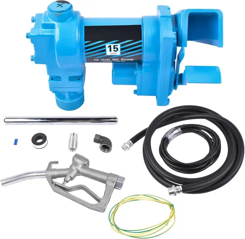 Miniatura 10 de Bomba de transferencia de combustible de 15GPM 12 V CC, fusible de 50 amperios con kit de boquilla, para gas, diésel, queroseno, bomba eléctrica