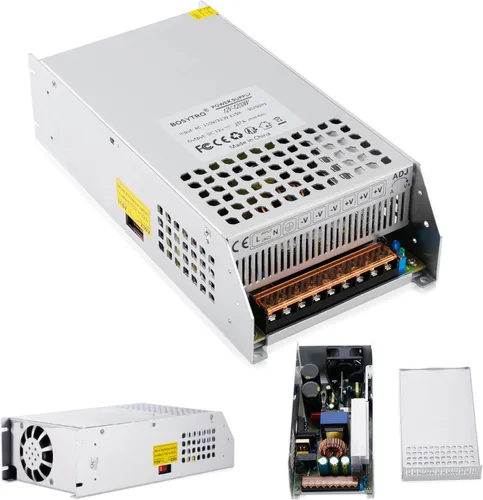 Fuente de Alimentación Conmutada DC de 12V 100A 1200W Adaptador PSU AC 110V / 220V-DC 12V Adaptador Transformador, para Tira de Luces LED, Sistema