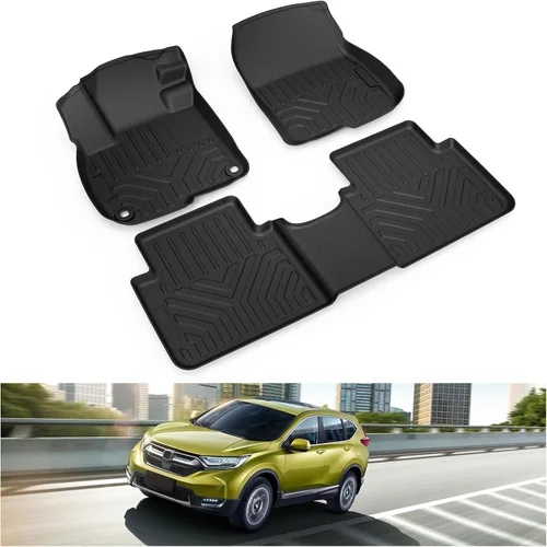 Miniatura 20 de KIWI MASTER Alfombrillas para Honda Civic 2016-2021, ajuste personalizado para todo tipo de clima, revestimientos de suelo de TPE resistentes, 2