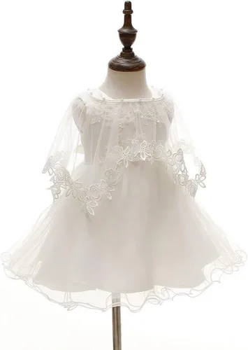 Miniatura 2 de Juego de 3 piezas de vestido de bautizo, vestido formal para niña, Marfil