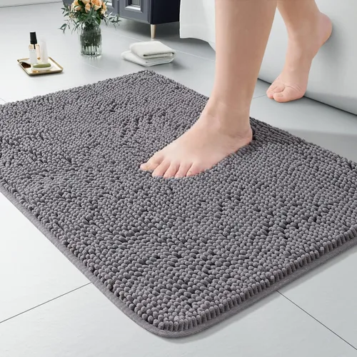 Miniatura 84 de LOCHAS Alfombra de Baño de Lujo Lanuda Tapete de Baño 24 x 17 Pulgadas, Alfombras de Baño Lavables Antideslizantes para Baño y Ducha, Alfombras