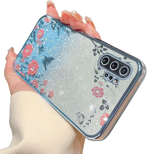Miniatura 26 de Funda para Note 10, Galaxy Note 10 para mujer, cambio gradual con purpurina, cristal suave, TPU elegante, mariposa, floral, corazón, transparente