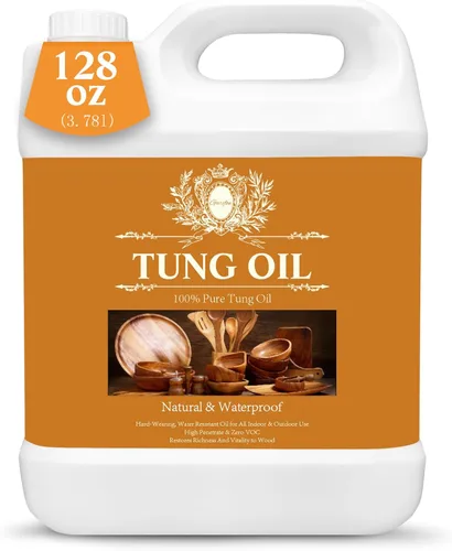 Miniatura 12 de Aceite de Tung de 32 OZ para Madera Apto para Alimentos, 100% Puro Aceite de Tung para Madera al Aire Libre, Sellador de Madera de Grado
