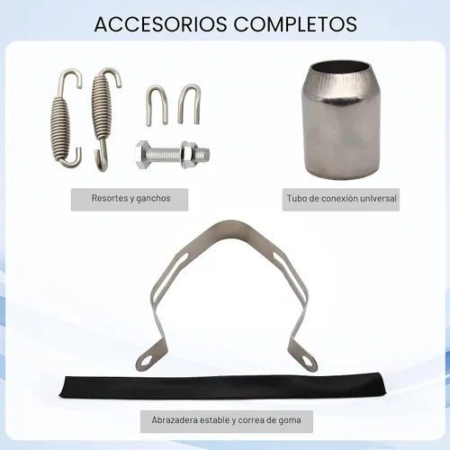 Miniatura 3 de Silenciador sin cordones para motocicleta, silenciadores y silenciadores de fibra de carbono de 1.5-2 pulgadas para motocross, Street Bike Scooter