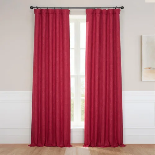 Miniatura 47 de HPD Half Price Drapes - Cortinas de lino sintético para sala de estar (2 paneles) - 100 pulgadas de ancho x 84 pulgadas de largo - Cortinas