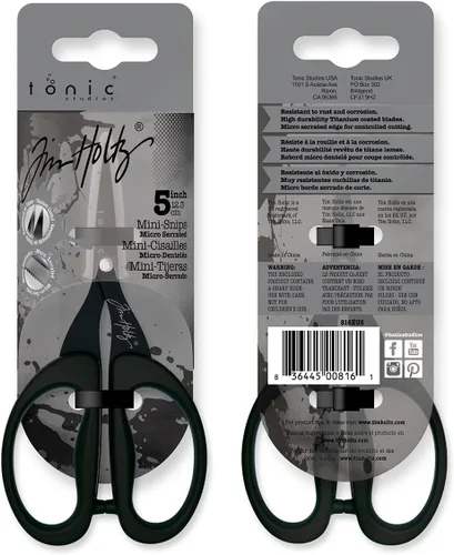 Miniatura 3 de Tim Holtz Tijeras Pequeñas - Tijeras Mini de 5 Pulgadas con Hoja Micro Dentada - Herramienta de Manualidades para Cortar Papel, Tela y Costura