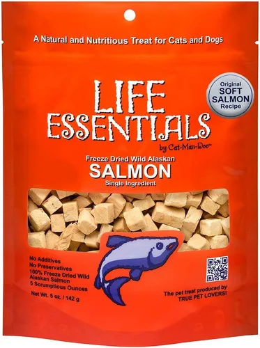 Miniatura 4 de LIFE ESSENTIALS BY CAT-MAN-DOO All Natural - Golosinas de salmón salvaje liofilizado para gatos y perros, un solo ingrediente, sin cereales, sin