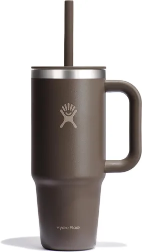 Miniatura 17 de Hydro Flask Vaso de Viaje con Asa, Tapa y Pajita - Acero Inoxidable Aislado en 24 Oz Aloe