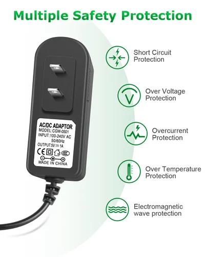 Miniatura 5 de Meridian - Cargador de repuesto para Meridian Original M2B M2C M2G para afeitadora eléctrica de 5 V, cable de carga para cable de alimentación Negro