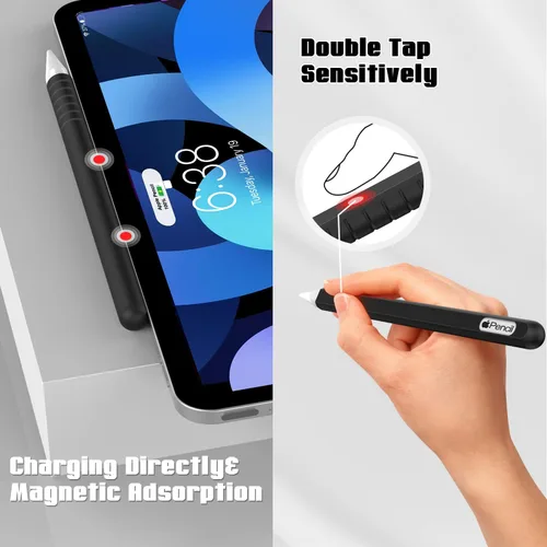 Miniatura 4 de Paquete de 2 fundas compatibles con Apple Pencil Pro 2024 y 2ª generación: accesorios de funda protectora para Apple Pen - Funda de silicona