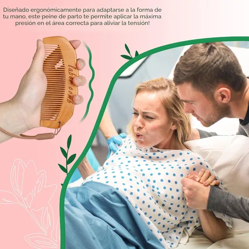 Miniatura 4 de Arrozon Peine de parto para mujeres, bolsa de hospital imprescindible para mamá embarazada, peine de trabajo de parto natural esencial para el parto