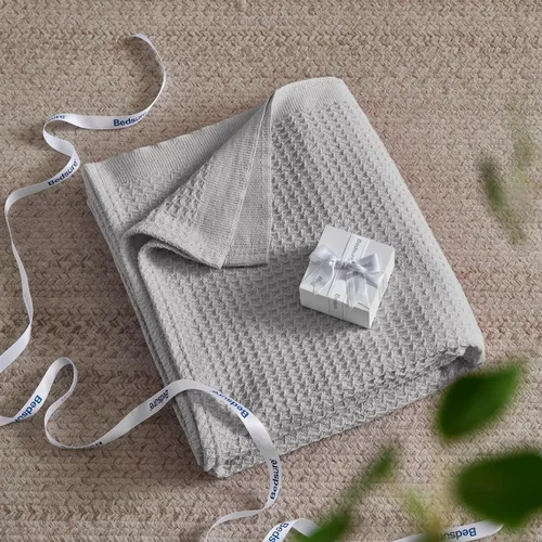 Miniatura 5 de Bedsure Gentlesoft - Manta de 100 % algodón, tamaño Twin XL, para dormitorio universitario, transpirable y suave, manta Twin de tejido waffle