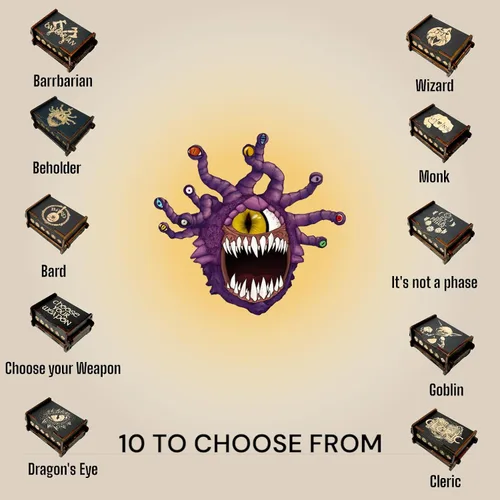 Miniatura 3 de Caja de dados - Negro - Beholder - 6x4x3