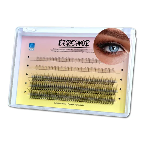 Miniatura 19 de Pestañas postizas 3D con volumen de ojo de gato, pestañas de banda transparente, aspecto natural, imitación de visón, tira invisible, pestañas