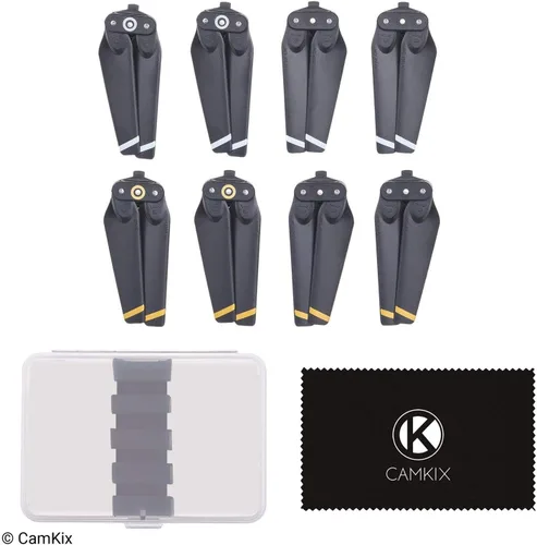Miniatura 8 de CamKix Hélices de repuesto para DJI Spark, 2 juegos (8 cuchillas), con práctica caja de almacenamiento, alas plegables de liberación rápida, diseño