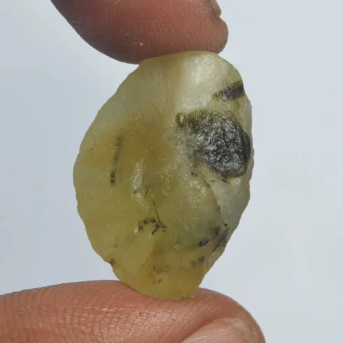 Miniatura 3 de GEMHUB Cristal curativo Prehnite verde de protección 22.50 Ct Natural Raw Prehnite, sin cortar áspero Prehnite Gema, Gema, Prehnita