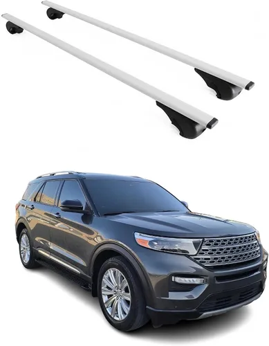 Miniatura 11 de OMAC Portaequipajes con cerradura para Ford Explorer Sport Trac 2001-10, antirrobo negro para viajes, kayak, canoa, surf, esquí, snowboard, camping